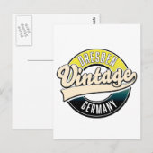 Dresden vintage stijl logo briefkaart (Voorkant / Achterkant)