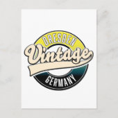 Dresden vintage stijl logo briefkaart (Voorkant)