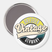 Dresden vintage stijl logo magneet (Voorkant / Achterkant)