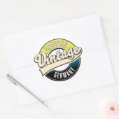 Dresden vintage stijl logo ronde sticker (Envelop)