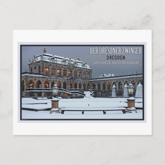 Dresden - Zwinger Palace Winter LS Briefkaart (Voorkant)