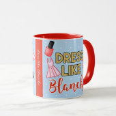 Dress als Blanche de gouden meisjes Mok (Voorkant rechts)