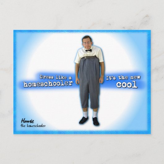 Dress als een homeschooler briefkaart (Voorkant)