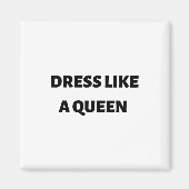 Dress als koningin magneet (Voorkant)