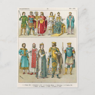 Dress bij de rechtbank van Byzantijn Briefkaart