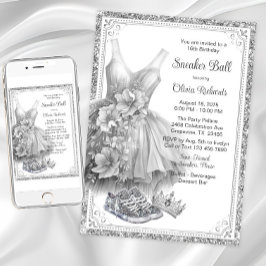 Dress Bling Sneaker Ball Verjaardagsfeestje  Kaart