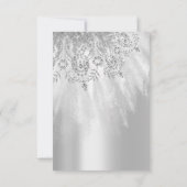 Dress Bridal Sweet 16th 15th Wedding Silver Grey Kaart (Achterkant)