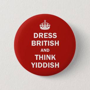 Dress British en Think Yiddish Ronde Button 5,7 Cm