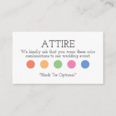 Dress-code Informatiekaartje (Voorkant)