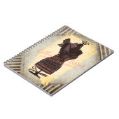 Dress dummy mannequin naaigarnennotebook notitieboek (Linkerzijde)