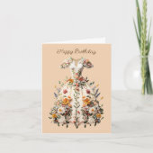 Dress Flower Art Birthday Kaart (Voorkant)