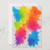 Dress for a Mess Art Party Birthday Kaart (Achterkant)