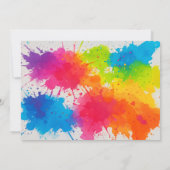 Dress for a Mess Art Party Birthday Photo Kaart (Achterkant)