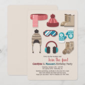 Dress for Cold Weather Invitation Kaart (Voorkant / Achterkant)