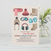 Dress for Cold Weather Invitation Kaart (Staand voorkant)