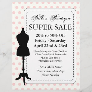 Dress Form Boetiek Flyer