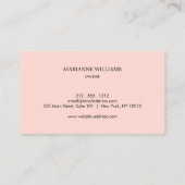  dress Form Boutique Blush Visitekaartje (Achterkant)