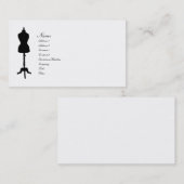 Dress Form II Silhouette v. 2 Visitekaartje (Voorkant / Achterkant)
