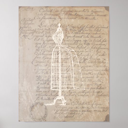 Dress Form  Letter-Poster Poster (Voorkant)