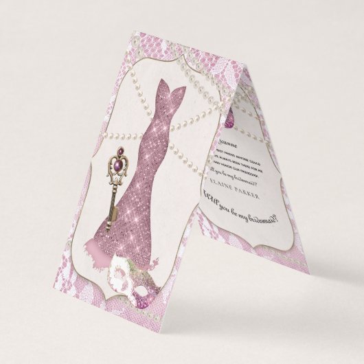 Dress Form Mannequin Magic Key Mask Visitekaartje (Voorkant)