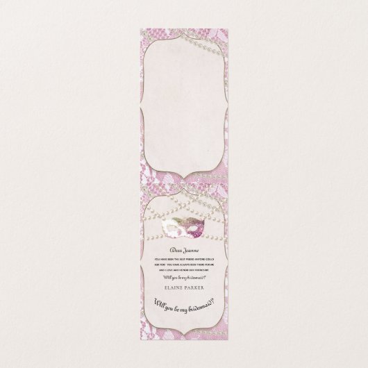 Dress Form Mannequin Magic Key Mask Visitekaartje (Binnenkant ongevouwen)