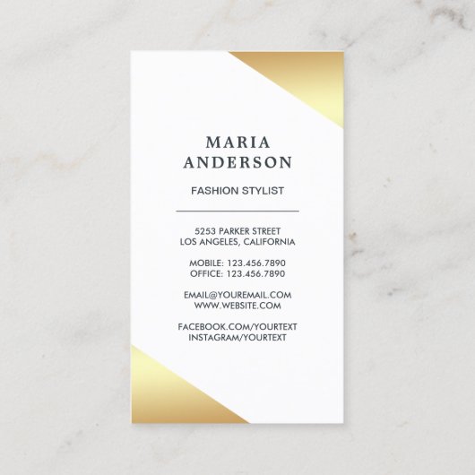 Dress Form Mannequin Mode Stylist Visitekaartje (Achterkant)