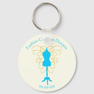 Dress Form met Swirls - Design Goddess Sleutelhang Sleutelhanger