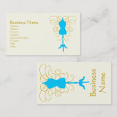 Dress Form met Swirls - Design Goddess Visitekaartje (Voorkant / Achterkant)