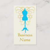 Dress Form met Swirls - Design Goddess Visitekaartje (Achterkant)