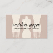 Dress Form Mode Designer Business Card Template Visitekaartje (Voorkant)