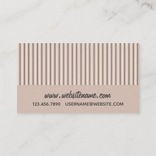 Dress Form Mode Designer Business Card Template Visitekaartje (Achterkant)