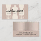 Dress Form Mode Designer Business Card Template Visitekaartje (Voorkant / Achterkant)
