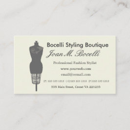 Dress Form Mode  Victoriaans Mannequin Afsprakenkaartje