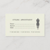 Dress Form Mode  Victoriaans Mannequin Afsprakenkaartje (Achterkant)