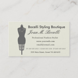 Dress Form Mode  Victoriaans Mannequin Afsprakenkaartje