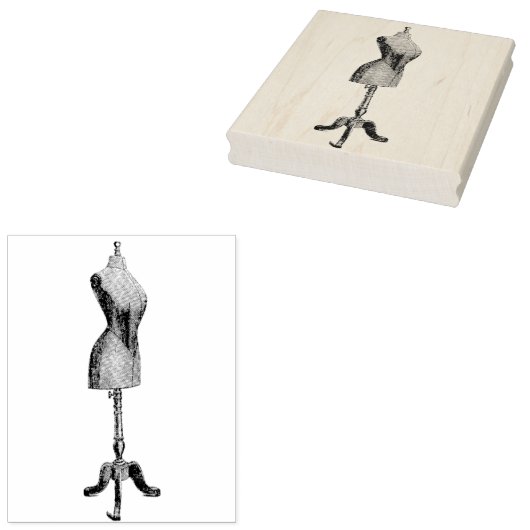 Dress Form  Rubber Art Stamp Rubberstempel (Gestempeld)