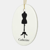 Dress Form Silhouette II - Personaliseer het Keramisch Ornament (Links)