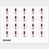 Dress Form Silhouette II Ronde Sticker (Vel)