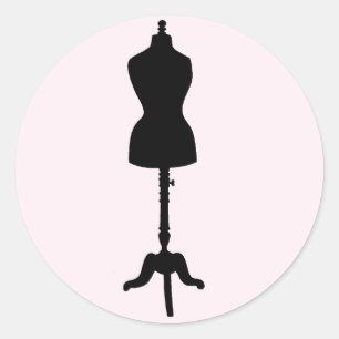 Dress Form Silhouette II Ronde Sticker