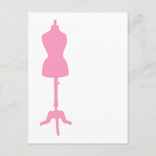 Dress Form Silhouette II - Roze Briefkaart (Voorkant)