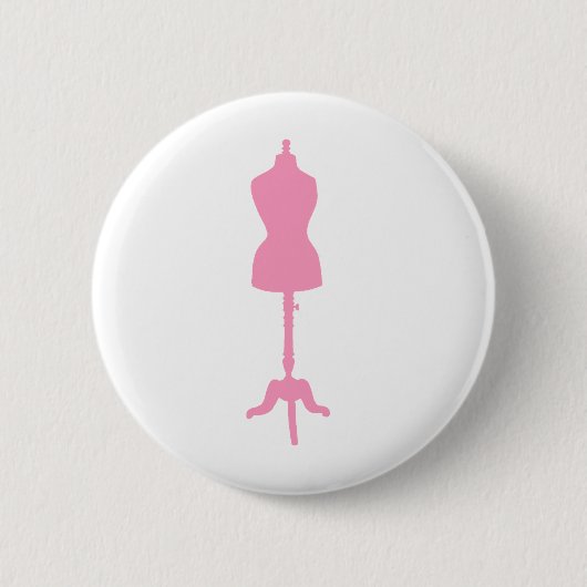 Dress Form Silhouette II - Roze Ronde Button 5,7 Cm (Voorkant)