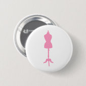 Dress Form Silhouette II - Roze Ronde Button 5,7 Cm (Voorkant /achterkant)