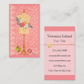 Dress-formulier voor Seamstress Dressmaker Designe Visitekaartje (Voorkant / Achterkant)