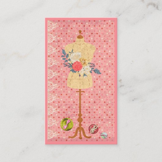 Dress-formulier voor Seamstress Dressmaker Designe Visitekaartje (Voorkant)