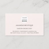 Dress Logo Mode Boutique Event Gold Glitter Visitekaartje (Achterkant)