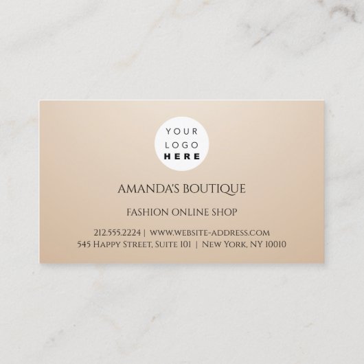 Dress Logo Mode Boutique Online Shop Framed Visitekaartje (Achterkant)