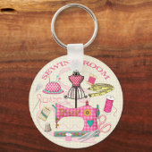 Dress Makers, naaigarens Sleutelhanger (Voorkant)