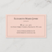 Dress Mannequin Blush roze minimalistische girly s Visitekaartje (Achterkant)