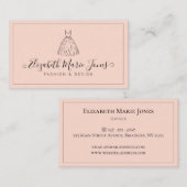 Dress Mannequin Blush roze minimalistische girly s Visitekaartje (Voorkant / Achterkant)