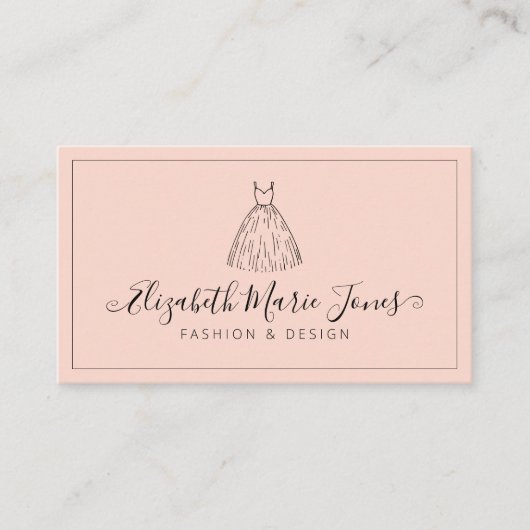 Dress Mannequin Blush roze minimalistische girly s Visitekaartje (Voorkant)